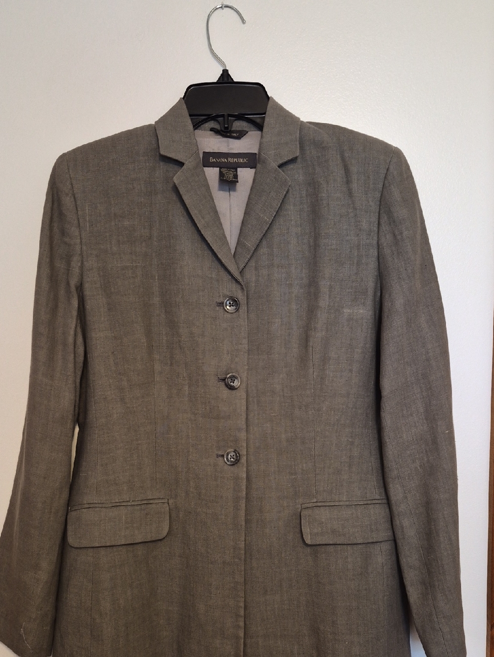Banana Republic Womens Green Button Up Blazer Suit Jacket SZ 4